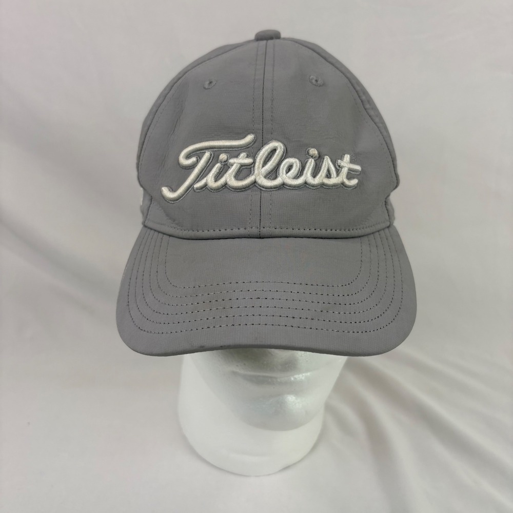 Titleist Golf Hat Youth Adjustable Gray Performance Strapback Cap Eagle Logo